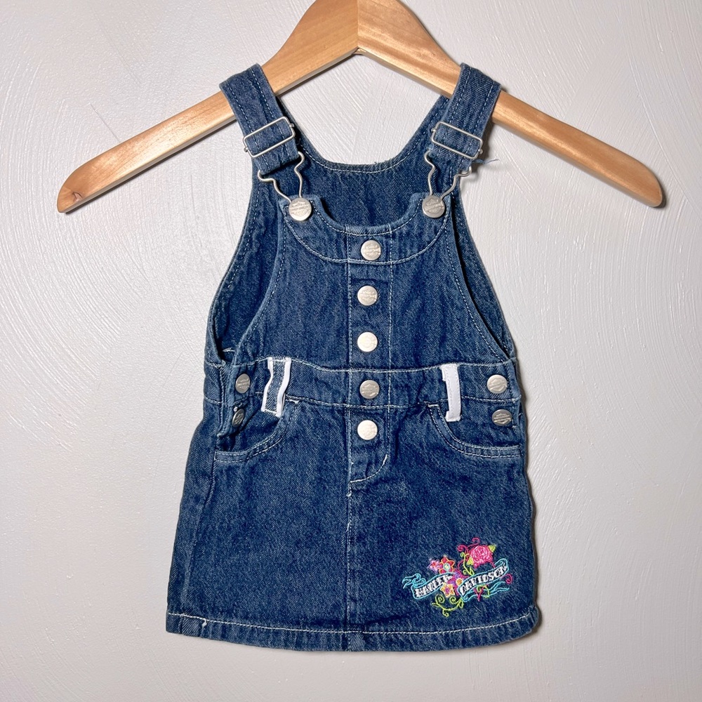Harley-Davidson Motor Cycles, Girls 12 M Jean Overalls / Coverall’s Embroidered